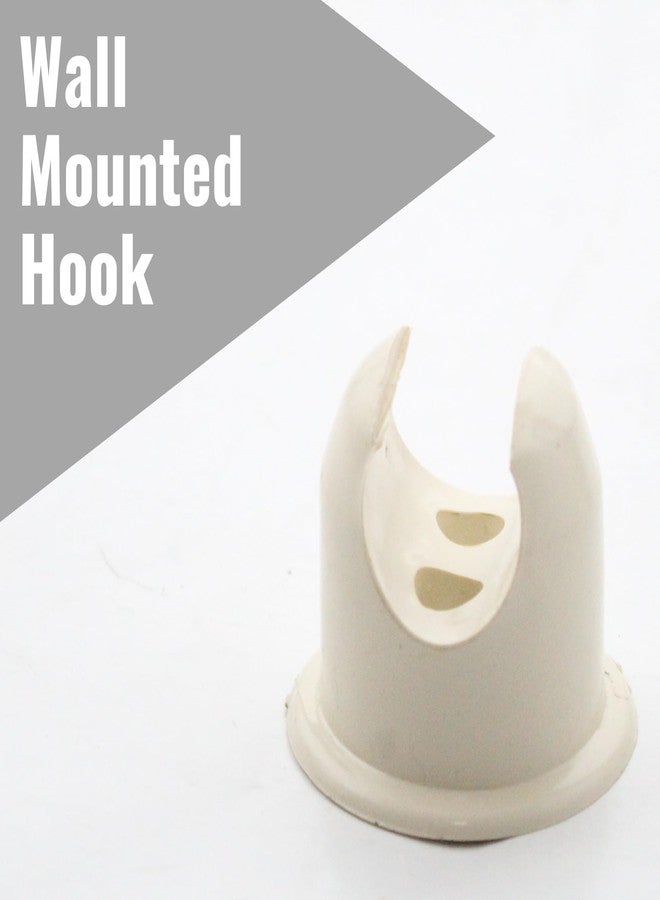 KINIK Multi-Purpose Wall Mounted Hook for Faucet, Hand Shower & Health Faucet | Durable PVC Holder with Smooth Finish | Easy Installation | Universal Bathroom Fit (Ivory) - Image 4